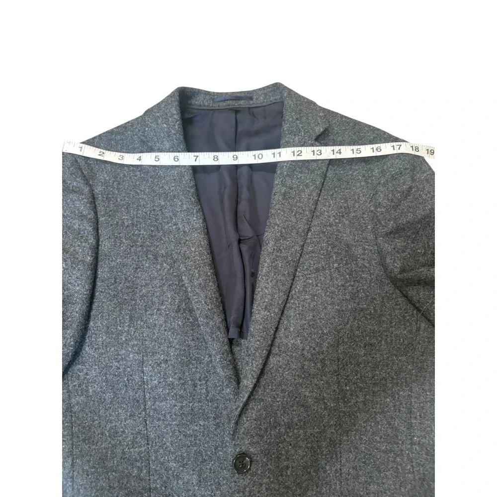 J. Crew Ludlow Blazer Moon Fabric Wool Tweed Elbow Patch 36R Gray Career Office